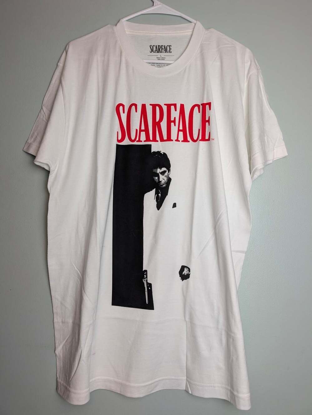 Y2kstyle  Cultclassic Scarface Classic Poster Graphic T-Shirt White L